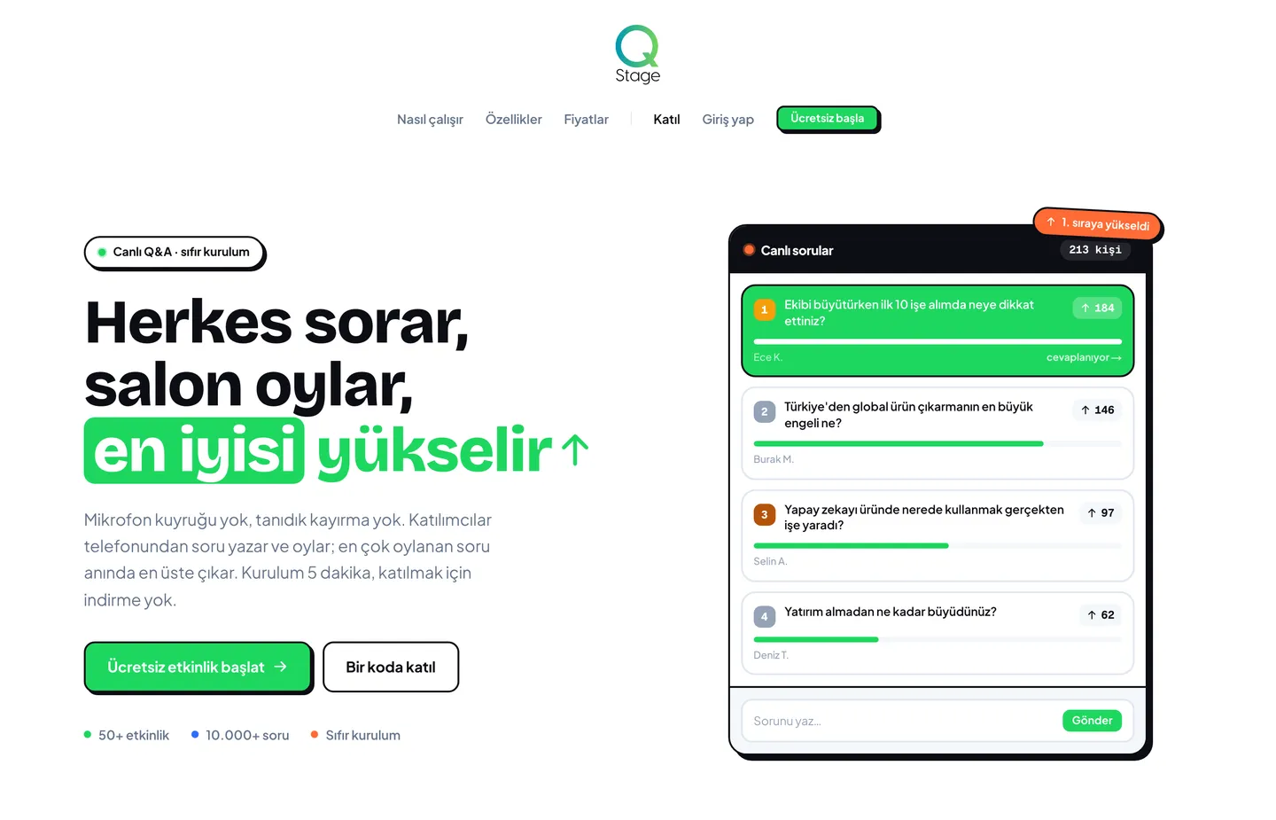 QStage arayüzü